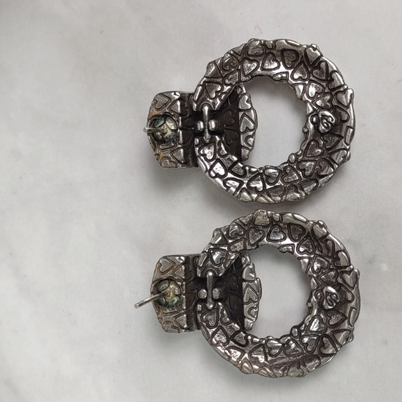 Brighton Two-Tone Door Knocker Earrings - Picture 5 of 6